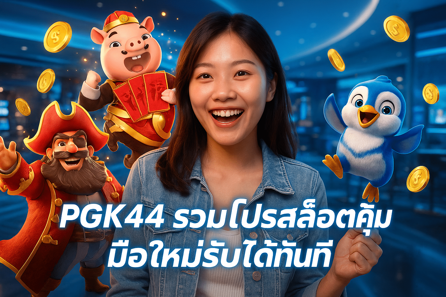 PGK44 รวมโปรสล็อตคุ้ม มือใหม่รับได้ทันที